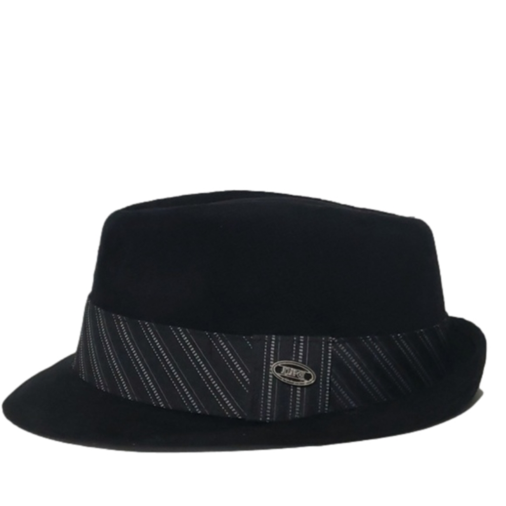 DPC 1921 Black Hat with Gray/Black Band Sz 59/L